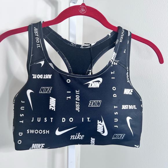 Nike Swoosh Logo Sports Bra Size Medium - Picture 2 of 11